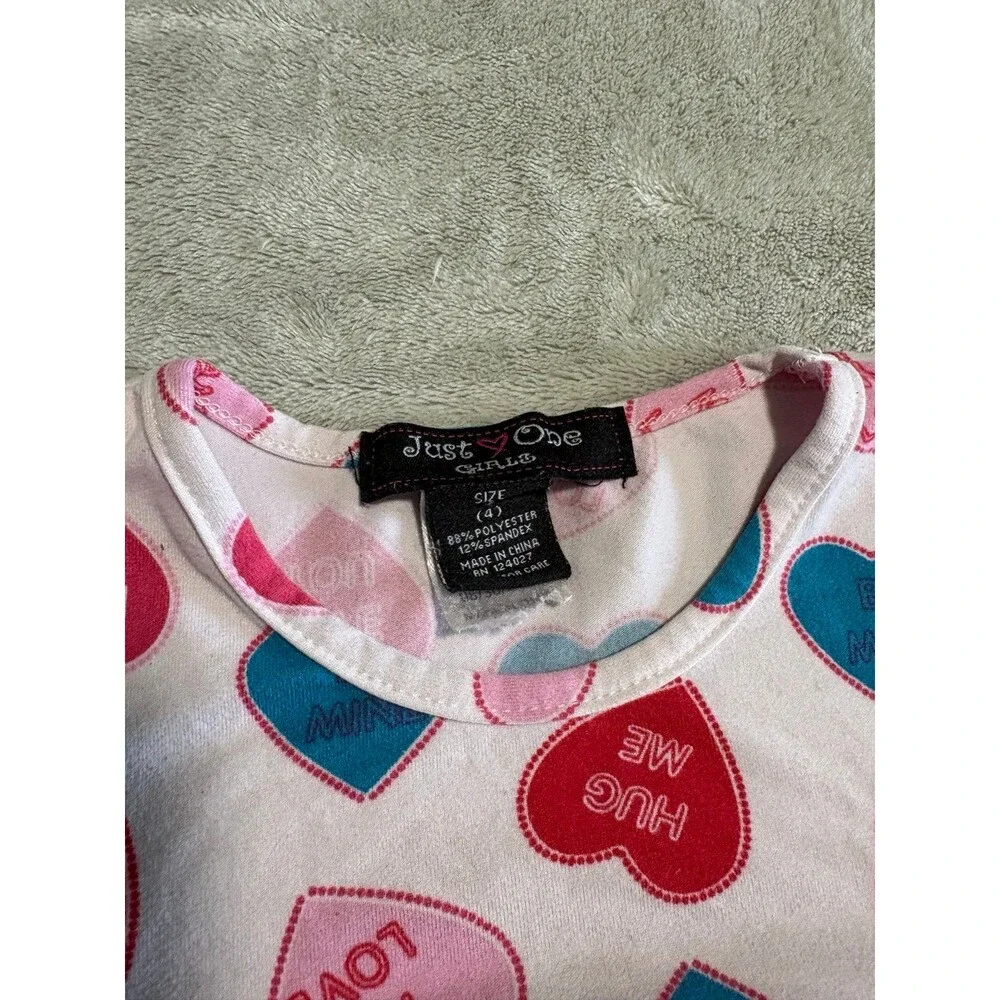 Girls set lot of 2 Heart Print Dresses White Black back to school playwear girly